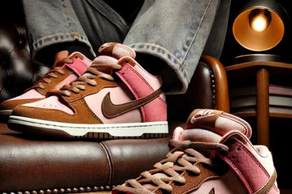 pink and brown dunks